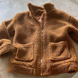 SHEIN zip up Sherpa like jacket